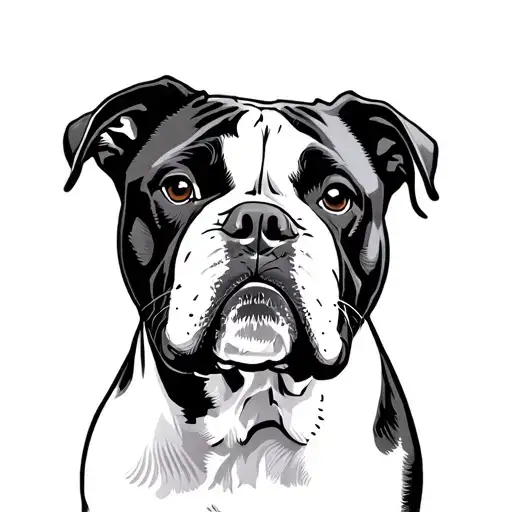 American Bulldog tattoo design idea