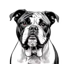 American Bulldog tattoo design idea