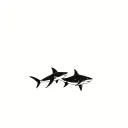 couple tattoo shark tattoo design idea