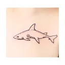 couple tattoo shark tattoo design idea