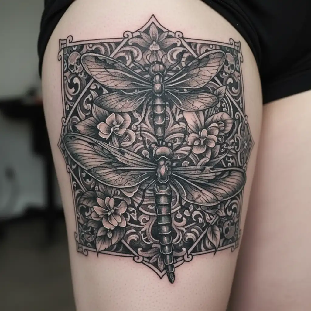 dragonfly tattoo design idea