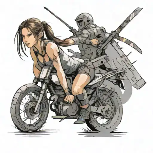 tomb raider tattoo design idea