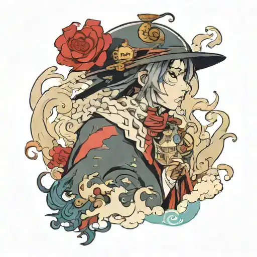 anime howl's moving castle tattoo design idea