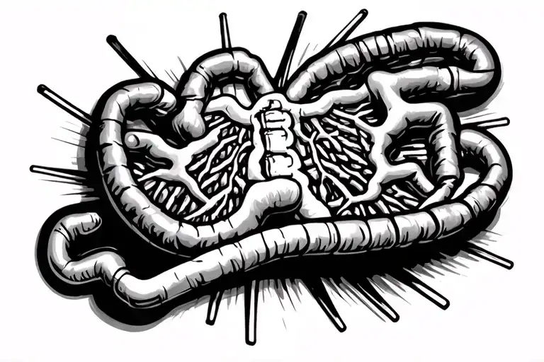 diabetic 1 type cardio graph tattoo design idea