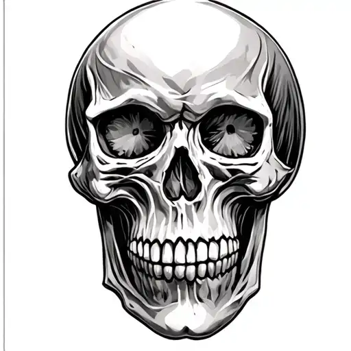 skull face tattoo design idea