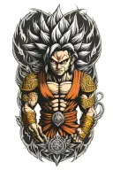 super saiyan indian tattoo design idea