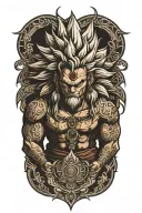 super saiyan indian tattoo design idea