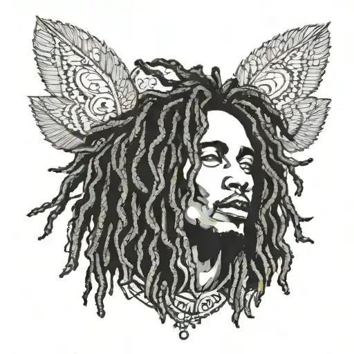 subtle references to bob marley tattoo design idea