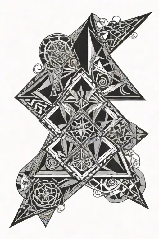 rhombus sacred geometry patterns tattoo design idea
