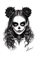 Collarbone goth emo tattoo design idea