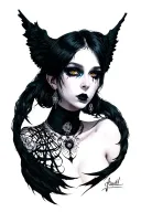 Collarbone goth emo tattoo design idea