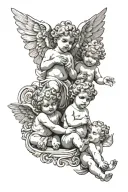 cherubs tattoo design idea