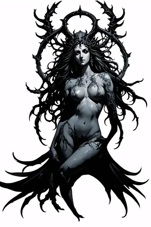 Hecate goddess sexy fit tattoo design idea