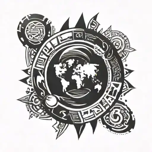 Planet Earth tattoo design idea