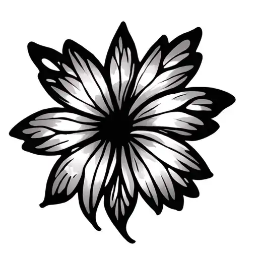 tribal butterfly flower simple tattoo design idea