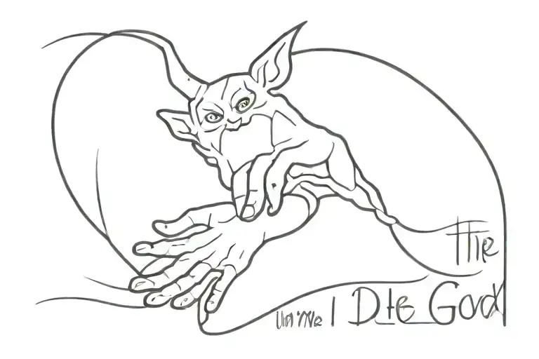 i am the righteous hand of god and i am the devil that you forgot tattoo design idea