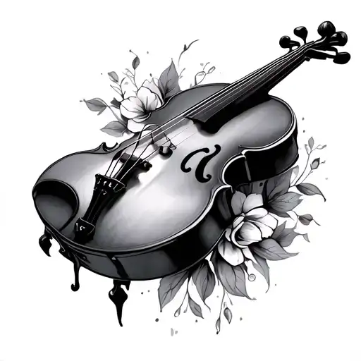 Fiddle tattoo design idea