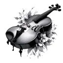 Fiddle tattoo design idea