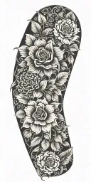 floral tattoo design idea