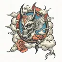 hed in the clouds but my gravitys center  tattoo design idea