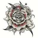 hed in the clouds but my gravitys center  tattoo design idea