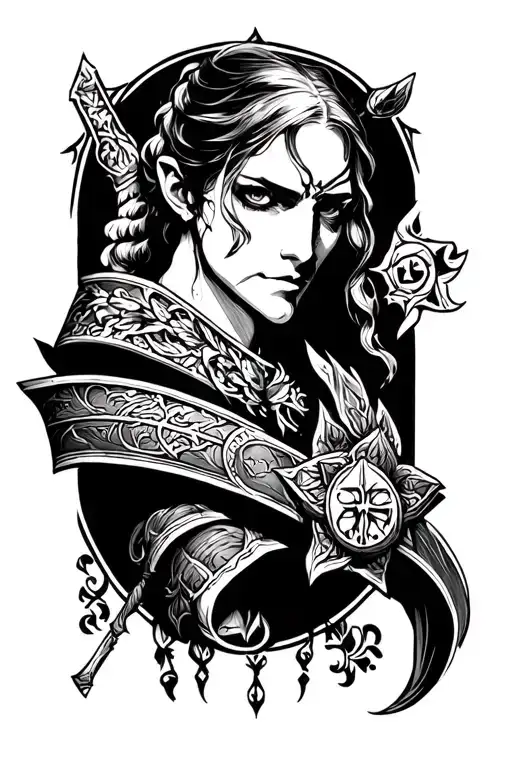 old school RuneScape sleeve tattoo tattoo design idea