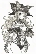 big titty goth girl nude tattoo design idea