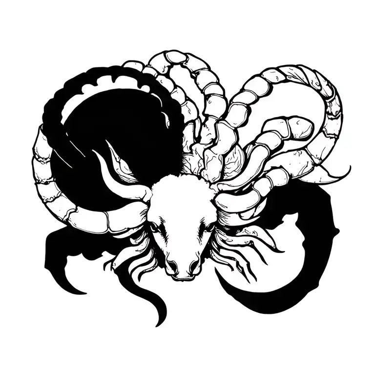Taurus Scorpio tattoo design idea