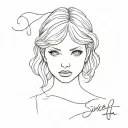 Tattoo inspired by two Taylor Swift songs: seven and Peter tattoo design idea