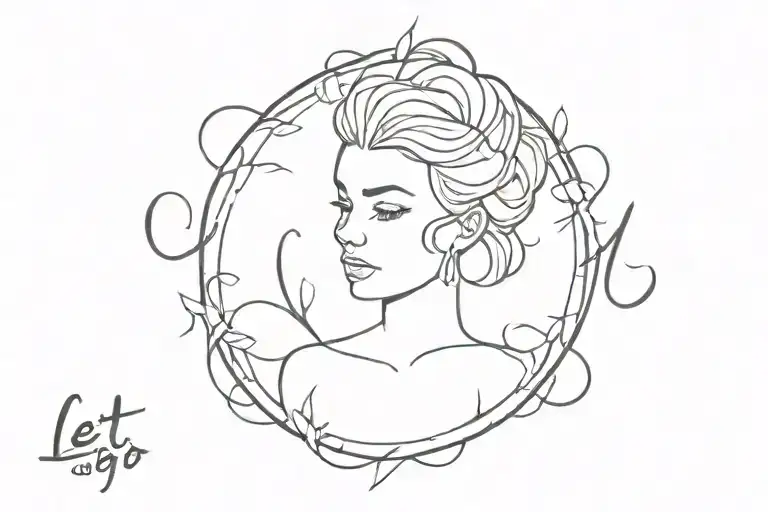 let it go print tattoo design idea