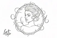 let it go print tattoo design idea