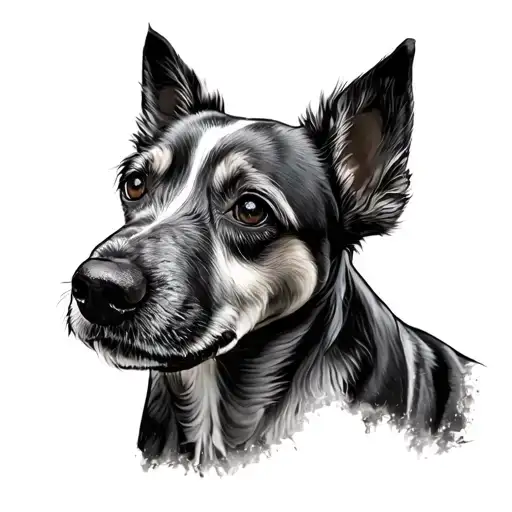 dog breed tattoo design idea