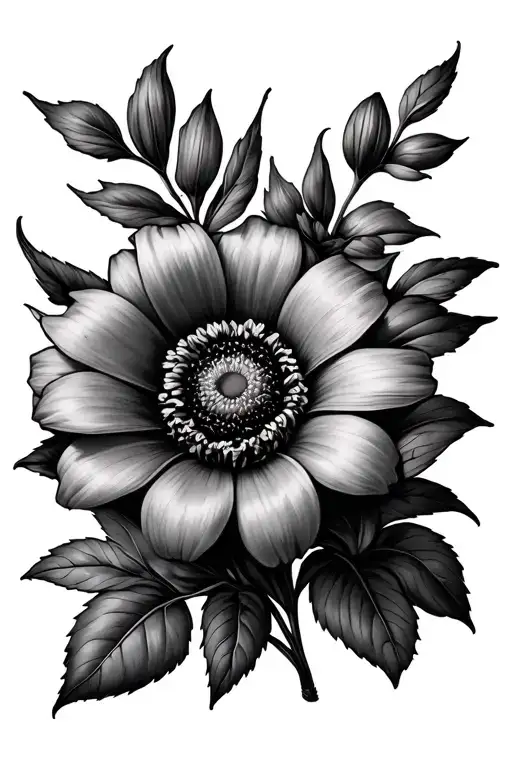 September And April Birth Flower tattoo design idea
