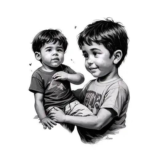 Childhood without a present but absent father tattoo design idea