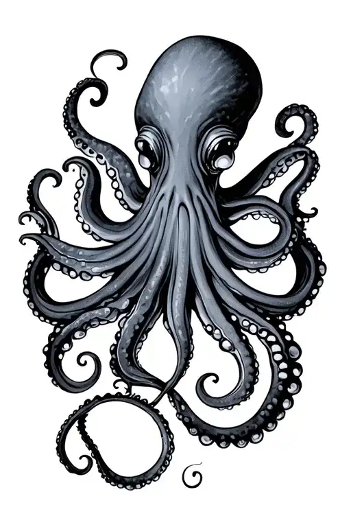 traditional style octopus tattoo design idea