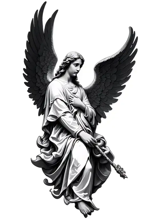 angel gabriel tattoo design idea