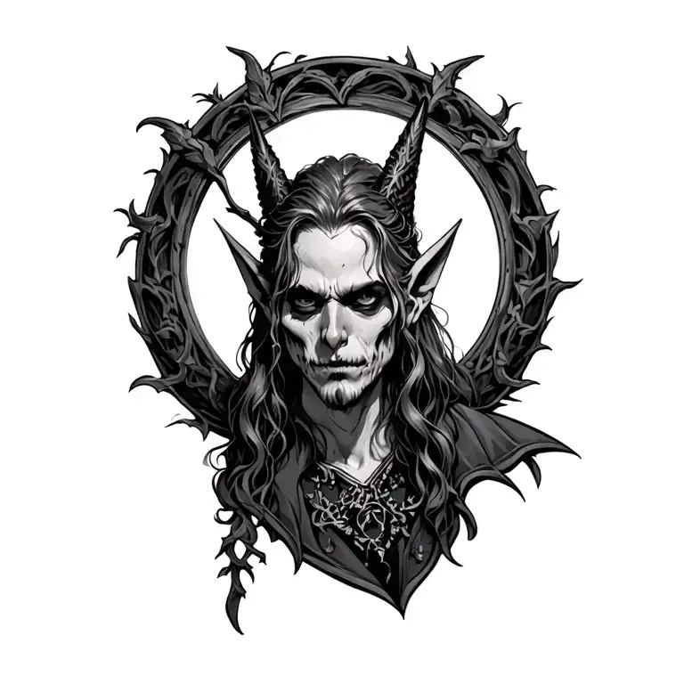 German Fairy Tale Character, bit Grim, Modern, Main Character tattoo design idea