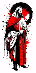 Catholic saint holding tattoo design idea