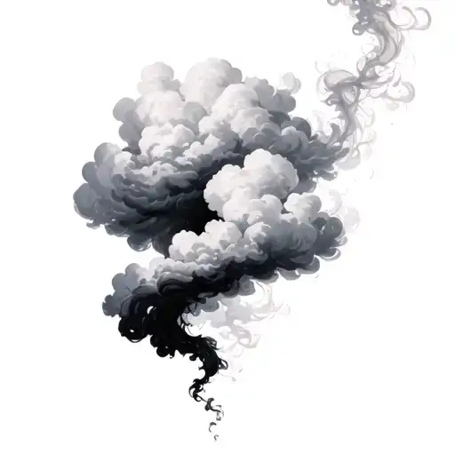 Filler Clouds and Smoke tattoo design idea