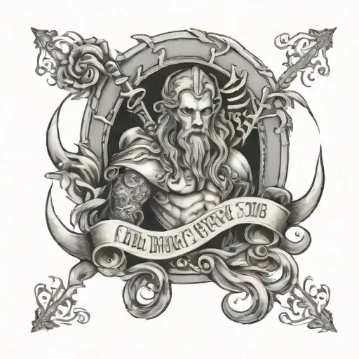 God protects those who take care of themselves tattoo design idea