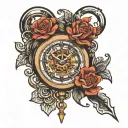 a watch tattoo design idea