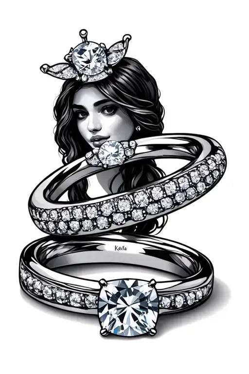 Kayla marriage wedding rings tattoo design idea