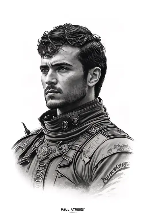 american trad paul atreides from dune awakening tattoo design idea