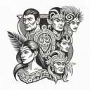 Polynesian religion family tattoo design idea