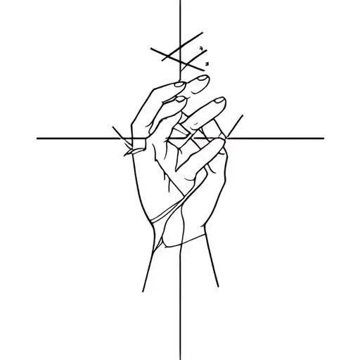 Hands with Cruz de Dios tattoo design idea