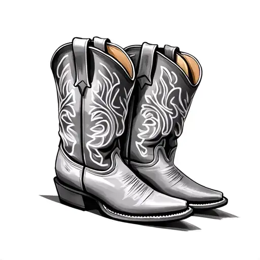 Cowboy Boot tattoo design idea