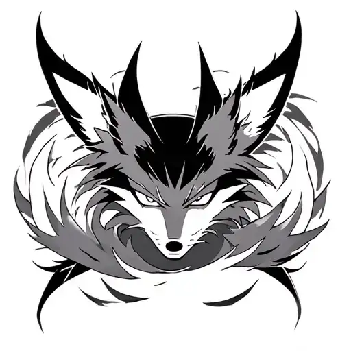 Naruto the nine-tailed fox tattoo design idea