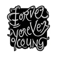 "Forever young " text tattoo design idea
