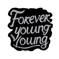 "Forever young " text tattoo design idea