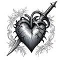 Dagger Heart tattoo design idea